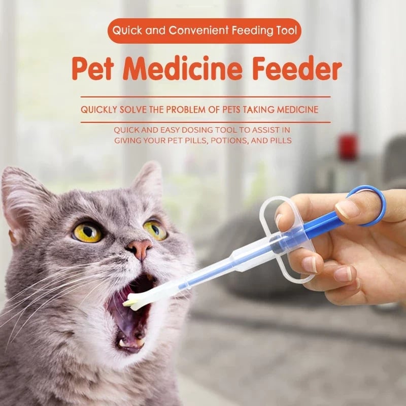 Pet Pill Syringe Dispenser ✦ Safe, Stress-Free Medication for Cats & Dogs