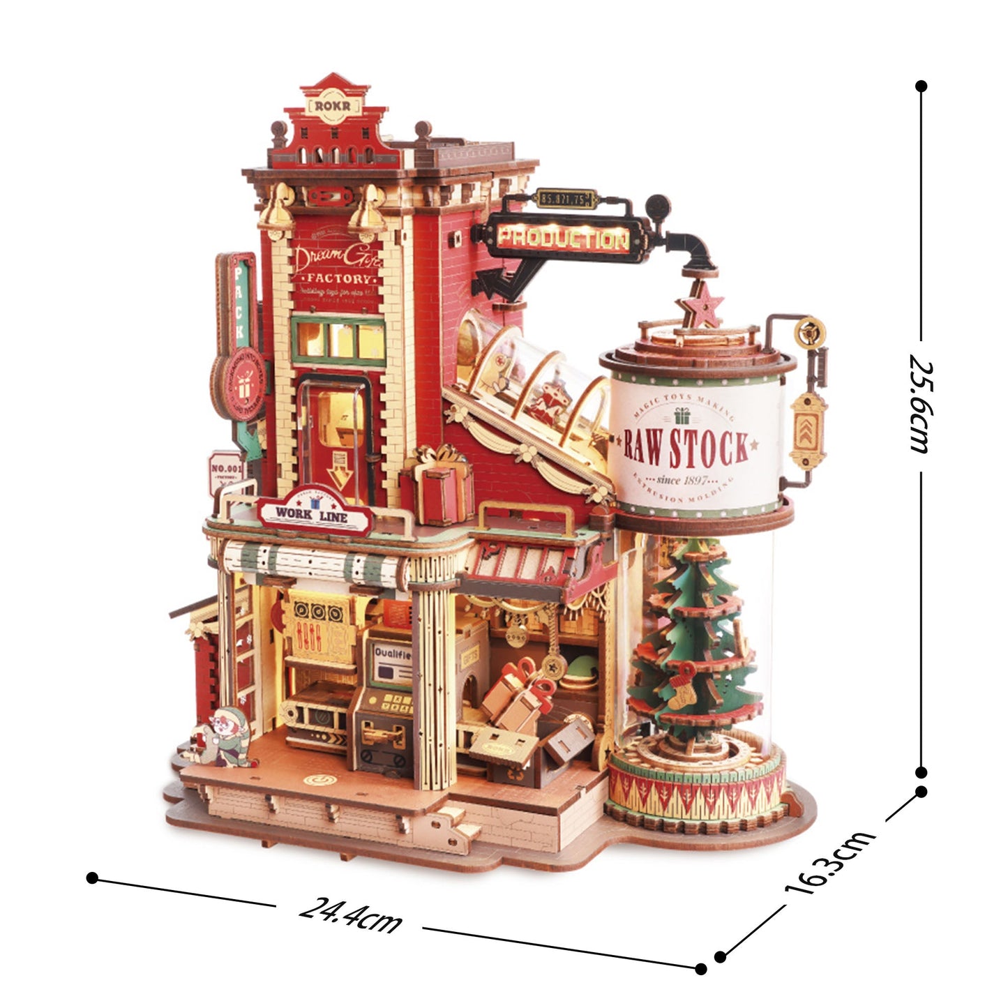 ROOKR Christmas Dream Gift Factory Wooden Music Box