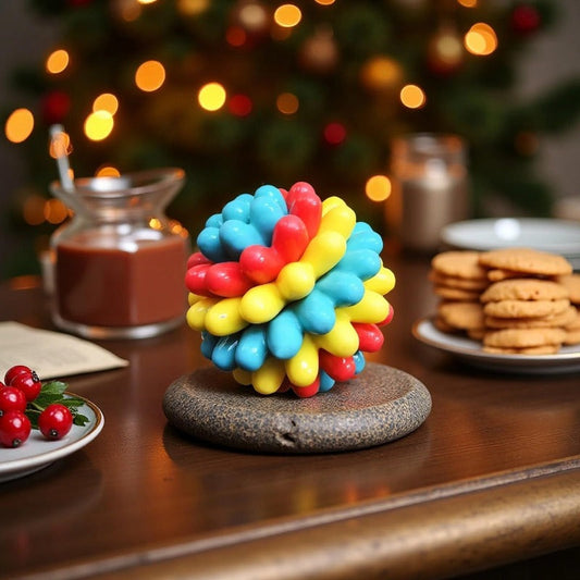 Heavy-Duty Spiky Chew Ball – Dental-Friendly Toy for Medium & Large Dogs