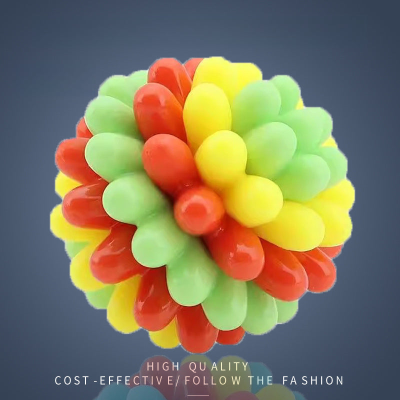 Heavy-Duty Spiky Chew Ball – Dental-Friendly Toy for Medium & Large Dogs