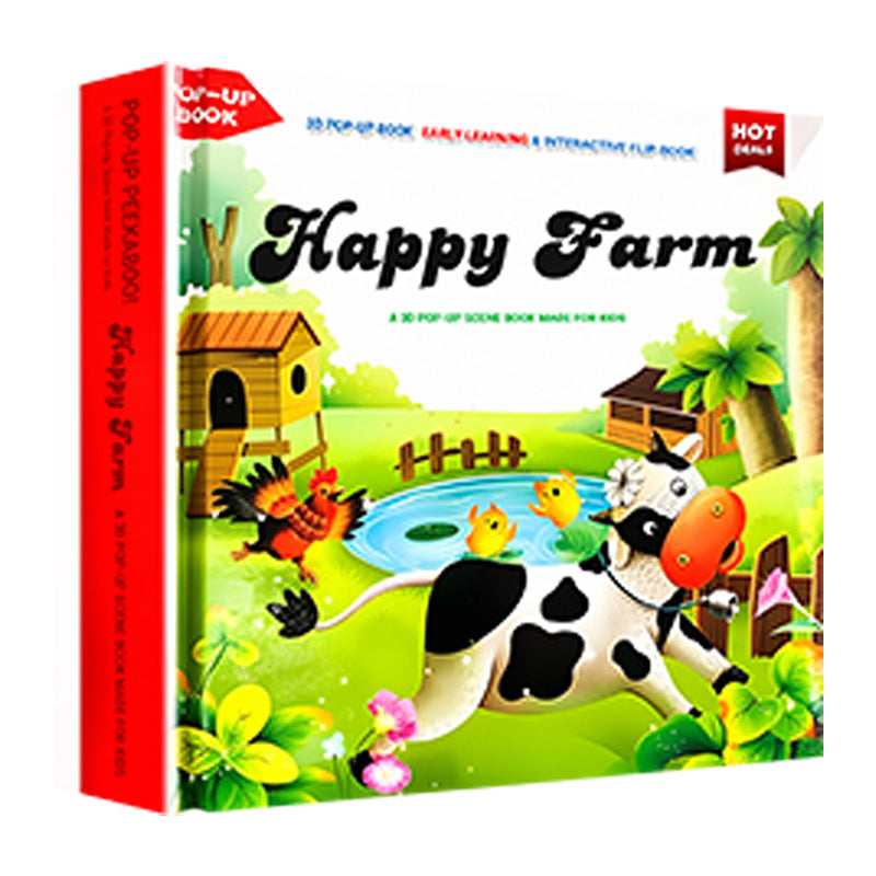 ✨【Kids' Interactive Animal-Themed 3D Pop-Up Books】✨