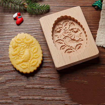 🎁EARLY CHRISTMAS SALE- 56% OFF🎁WOOD PATTERNED COOKIE CUTTER - EMBOSSING MOLD FOR COOKIES