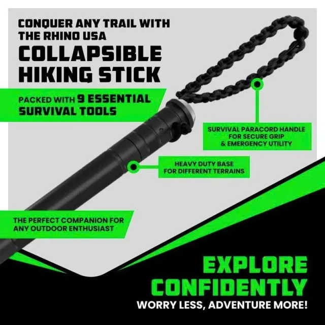 🎁 Limited Time🚶Tactical Hiking Stick w/ Integrated Survival Kit (Perfect Gift💙)
