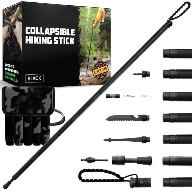 🎁 Limited Time🚶Tactical Hiking Stick w/ Integrated Survival Kit (Perfect Gift💙)