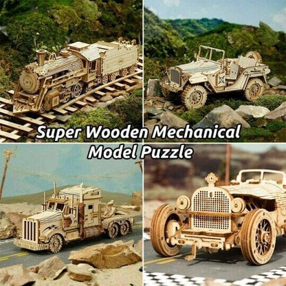 🎉🎉Christmas 48% OFF - Super Wooden Mechanical Model Puzzle Set(Buy 2 Free Shipping)