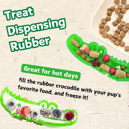 Yopoll Slow-Feed Chew & Fetch Crocodile Dog Toy