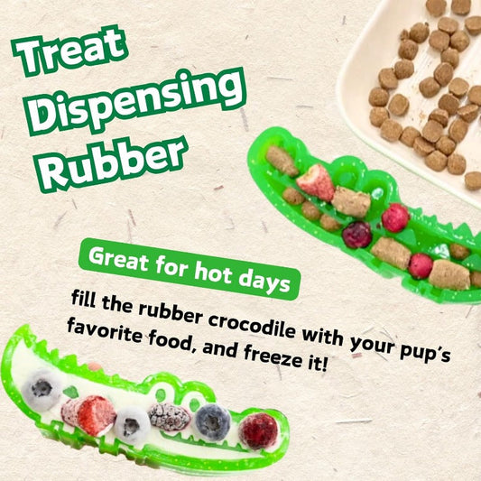 Yopoll Slow-Feed Chew & Fetch Crocodile Dog Toy