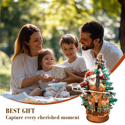 Christmas Concerto Cello Mechanical DIY Kit,3D Wooden Music Box