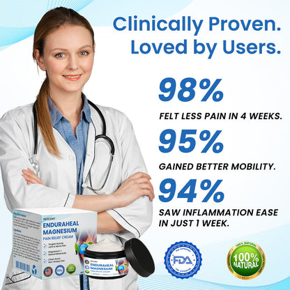 NESLEMY EnduraHeal Magnesium Pain Relief Cream (Treats Arthritis, Neuropathy, Rheumatism, Sports Injuries & More)