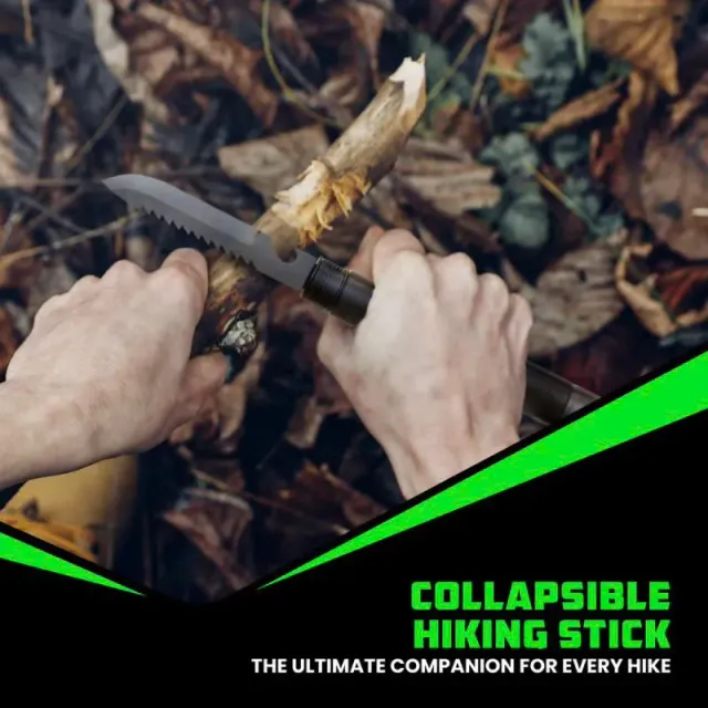 🎁 Limited Time🚶Tactical Hiking Stick w/ Integrated Survival Kit (Perfect Gift💙)